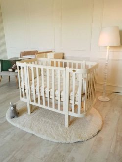 Кроватка детская Angelo Magic с маятником 120×60 см Айвори - Фото 1