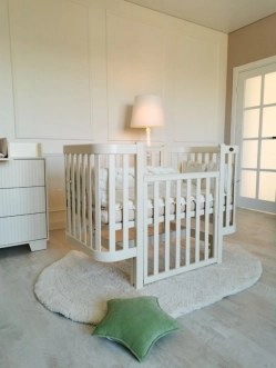 Кроватка детская Angelo Magic с маятником 120×60 см Айвори - Фото 2