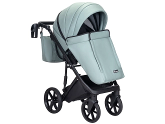 Коляска 2 в 1 Angelina FIBI SENSE FS14, екокожа Бирюзовый - Фото 11