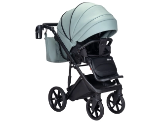 Коляска 2 в 1 Angelina FIBI SENSE FS14, екокожа Бирюзовый - Фото 12