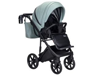 Коляска 2 в 1 Angelina FIBI SENSE FS14, екокожа Бирюзовый - Фото 14