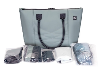 Коляска 2 в 1 Angelina FIBI SENSE FS14, екокожа Бирюзовый - Фото 16