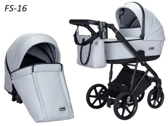 Коляска 2 в 1 Angelina FIBI SENSE FS14, екокожа Бирюзовый - Фото 32