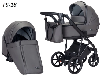 Коляска 2 в 1 Angelina FIBI SENSE FS14, екокожа Бирюзовый - Фото 34