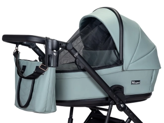 Коляска 2 в 1 Angelina FIBI SENSE FS14, екокожа Бирюзовый - Фото 5