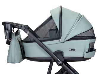 Коляска 2 в 1 Angelina FIBI SENSE FS14, екокожа Бирюзовый - Фото 6