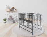 Кроватка детская Доминанта Малыш с маятником 120×60 см Серый