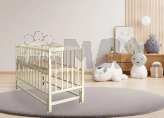 Кроватка детская Доминанта Малыш с маятником 120×60 см Слоновая кость