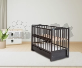 Кроватка детская Доминанта Малыш с ящиком, маятником 120×60 см Венге