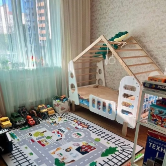 Кровать подростковая домик Tatko Play ЛБ416080 160×80 см Белый - Фото 1