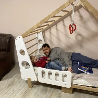 Кровать подростковая домик Tatko Play ЛБ418080 180×80 см Белый - Фото 4