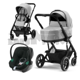 Универсальная коляска 3 в 1 - Cybex Balios S BLK 2024 Lava Grey (522005363) (Серый)