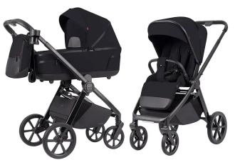 Коляска 3 в 1 Carrello Omega+ CRL-6545/1 Cosmo Black /1/ Черный - Фото 1