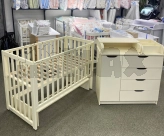 Комплект мебели Babymax Кроватка ЛД13 и Комод-90 Maxi Слоновая кость
