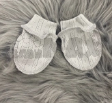 Пинетки для новорожденных Eldoll, ажур Серый