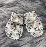 Пинетки для новорожденных Eldoll Зебры, рубчик Молочный