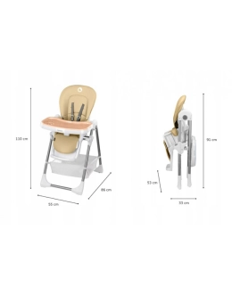 Стульчик для кормления Lionelo Linn Plus Beige/Бежевый - Фото 5