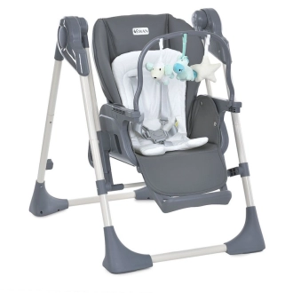 Стульчик для кормления 2 в 1 El Camino ME 1087-G SWAN Dark Gray/Темно-серый - Фото 6