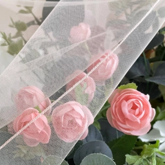 Балдахин на кроватку MSonya (Маленькая Соня) с помпонами Пудра - Фото 3