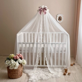 Балдахин на кроватку MSonya (Маленькая Соня) Универсальный Запыленная роза - Фото 1