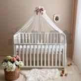 Балдахин на кроватку MSonya (Маленькая Соня) Универсальный Запыленная роза