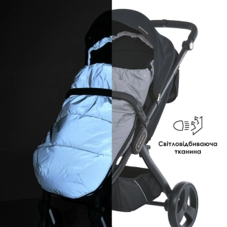 Конверт в коляску El Camino ME 1131 Footmuff Plus Reflective Серый - Фото 3