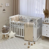 Комплект постельный MSonya (Маленькая Соня) Арт Дизайн Енотик 6 предметов Бежевый