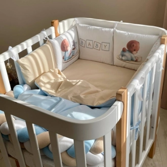 Комплект постільний MSonya (Маленька Соня) Арт Дизайн Baby Teddy 6 предметів Блакитний - Фото 7