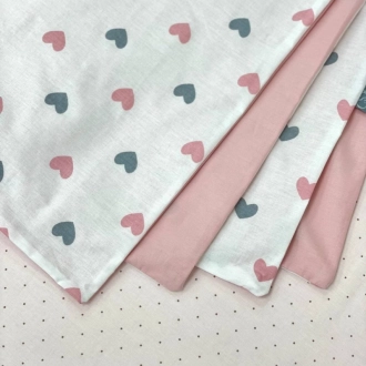 Комплект сменного белья MSonya (Маленькая Соня) Happy night Сердечки 110×90 см Пудровый - Фото 3