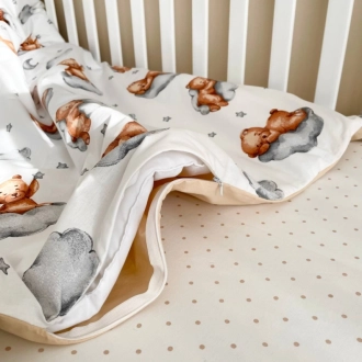 Комплект сменного белья MSonya (Маленькая Соня) Baby Mix Тедди 110×90 см Бежевый - Фото 2