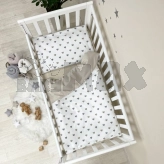 Комплект сменного белья MSonya (Маленькая Соня) Baby Mix Сердца 110×90 см Серо-бежевый