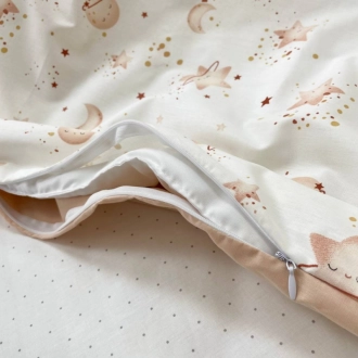 Комплект сменного белья MSonya (Маленькая Соня) Happy night Галактика 110×90 см Бежевый - Фото 2