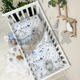 Комплект сменного белья MSonya (Маленькая Соня) Baby Mix Железная дорога 110×90 см Серый