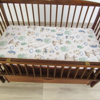 Комплект сменного белья Ведмедик Зверушки 120×90 см Голубой - Фото 1