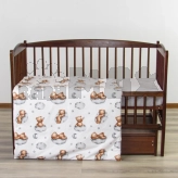 Комплект сменного белья Ведмедик Тедди 120×90 см Серый