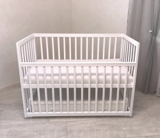 Кроватка детская Кузя София с ящиком, маятником 120×60 см Белый - Фото 2