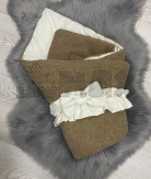 Конверт для новорожденных на выписку Mexs 80×80 см, махра Коричневый