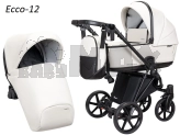 Коляска 2 в 1 Angelina Enigma Eco-12, екокожа Молочный