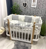 Комплект постельный Ведмедик Коса 6 предметов, стеганый Серый