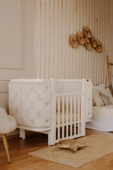 Кроватка детская Angelo LUNA с маятником 120×60 см Ваниль - Фото 1