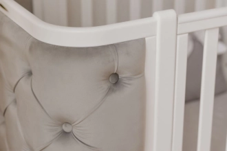 Кроватка детская Angelo LUNA с маятником 120×60 см Бело-серый - Фото 5