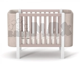 Кроватка детская Верес Монако 120×60 см Велюр Капучино/белый