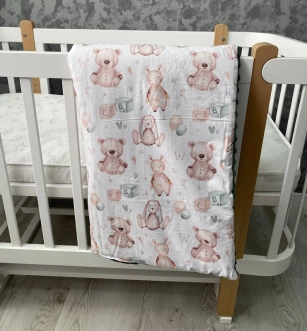 Плед Ведмедик Игрушки 80×80 см, плюш Зеленый - Фото 2