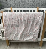 Плед Ведмедик Зайчата 80×80 см, плюш Розовый