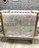 Плед Ведмедик Зайчата 80×80 см, косичка пике Розовый