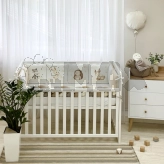 Бортики в кроватку MSonya (Маленькая Соня) Арт Дизайн Friends с простыней Бежевый