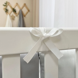 Бортики в кроватку MSonya (Маленькая Соня) Арт Дизайн Ежик с простыней Серый - Фото 4