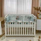 Бортики в кроватку MSonya (Маленькая Соня) Арт Дизайн Игрушки с простыней Бирюзовый
