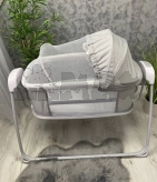 Кроватка приставная люлька 4 в 1 Mastela 8902 Светло-серый