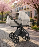 Коляска 2 в 1 Carrello Ultra CRL-6527 Ice Grey /1/ Молочный